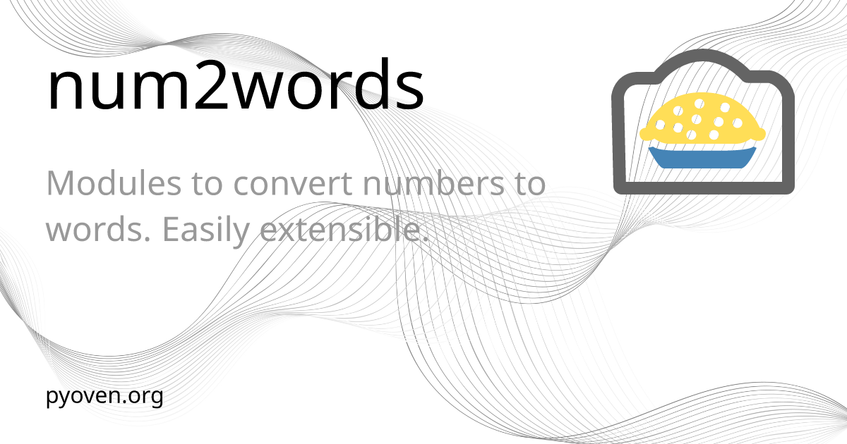 num2words - Oven