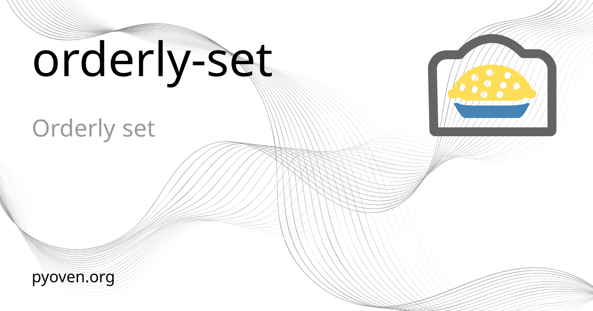 orderly-set - Oven